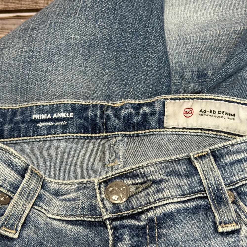 AG Adriano Goldschmied Prima Ankle Cigarette Jeans Blue 27R - Picture 5 of 9